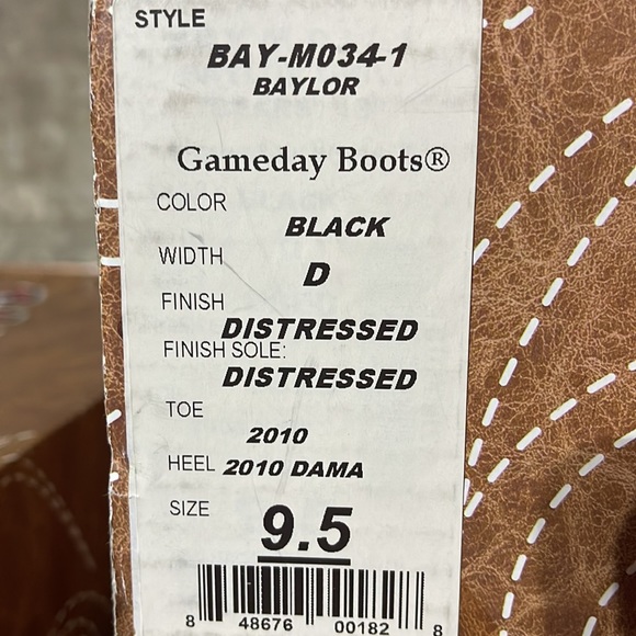 Baylor University Bears Gameday Boots Cowboy Boots NWT - Picture 13 of 15